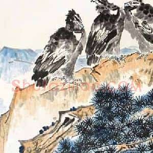 李苦禅《李苦禅最贵的鹰》现代书画作品图片赏析