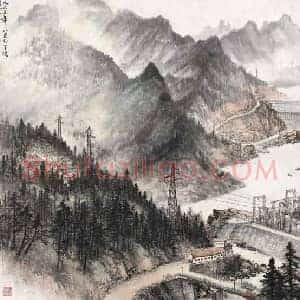 黎雄才《黎雄才新丰江水库》现代书画作品图片赏析