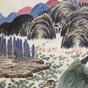 齐白石钜制《荷鄉清署》国画作品高清图片赏析