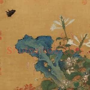 文俶《文俶秋花蛱蝶图》明代书画作品图片赏析