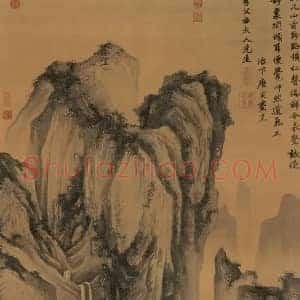 唐寅《唐寅山路松声图》明代书画作品图片赏析