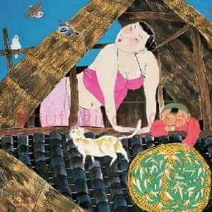 胡永凯《胡永凯美人依旧》当代书画作品图片赏析