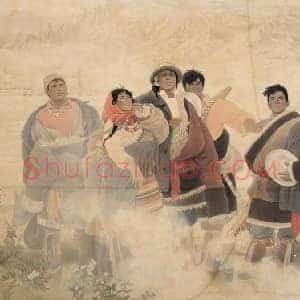 朱理存作品《牧民的儿女》国画作品高清图片赏析