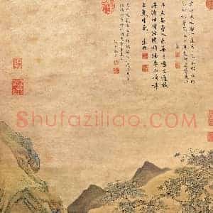 仇英《梧竹书堂图》国画作品高清图片赏析