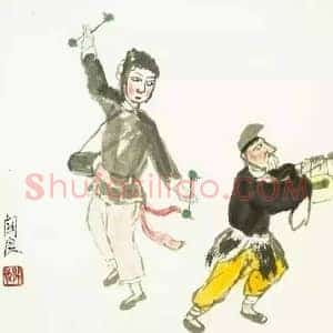 关良《关良戏曲人物画》现代书画作品图片赏析