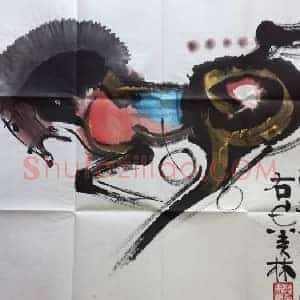 韩美林国画作品-带拍卖证书 国画作品高清图片赏析