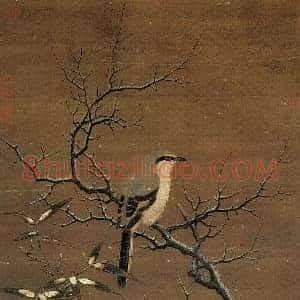李迪《李迪雪树寒禽图》宋代书画作品图片赏析