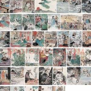 程十发《程十发连环画召树屯和喃婼娜》现代书画作品图片赏析