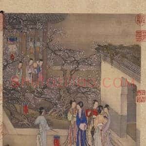 陈枚《月曼清游图册》国画作品高清图片赏析