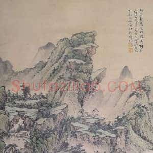 文徵明《山居图》国画作品高清图片赏析