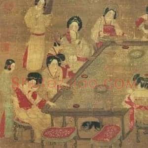 唐人宫乐图《唐人宫乐图》唐代书画作品图片赏析