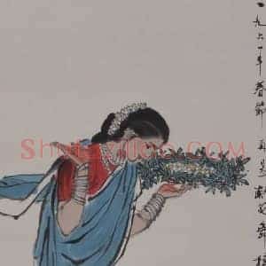 叶浅予《叶浅予舞蹈人物画》现代书画作品图片赏析