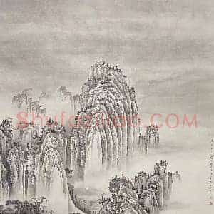仿荆浩《匡庐图》国画作品高清图片赏析