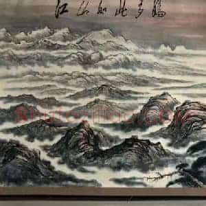 傅抱石关山月合绘《江山如此多娇》国画作品高清图片赏析