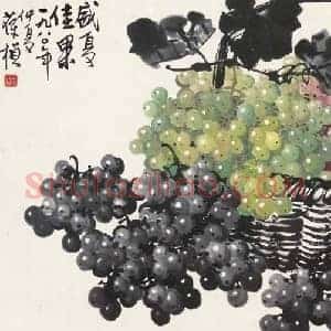 苏葆桢《苏葆桢国画葡萄》现代书画作品图片赏析