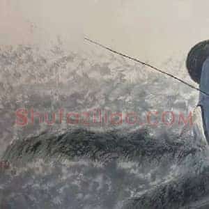 傅抱石《屈原先生小像》国画作品高清图片赏析