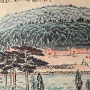 李可染巨制《韶山·毛主席旧居》国画作品高清图片赏析
