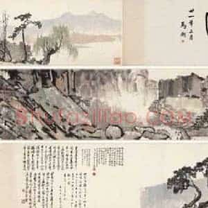 徐悲鸿《徐悲鸿春山驴背图》现代书画作品图片赏析