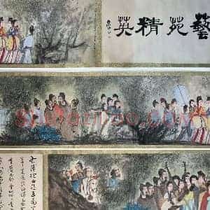 傅抱石长卷《丽人行》国画作品高清图片赏析