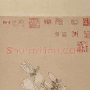 文徵明《白玉兰图卷》国画作品高清图片赏析