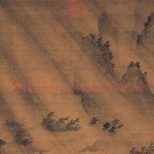 戴进《戴进风雨归舟图》明代书画作品图片赏析