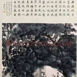 傅抱石《萧翼赚兰亭图》国画作品高清图片赏析