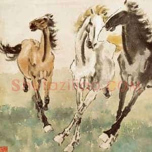 徐悲鸿《徐悲鸿画马高清》现代书画作品图片赏析