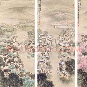 宋文治《宋文治不同题材作品拍卖价格》现代书画作品图片赏析