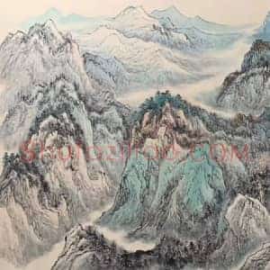 何海霞代表作《看山还看祖国山》国画作品高清图片赏析