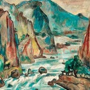 关良《关良石门2300万元》现代书画作品图片赏析