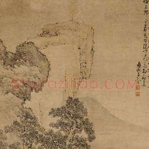 黄慎《黄慎湖亭秋兴图》清代书画作品图片赏析
