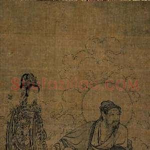 李公麟《李公麟维摩居士像》宋代书画作品图片赏析