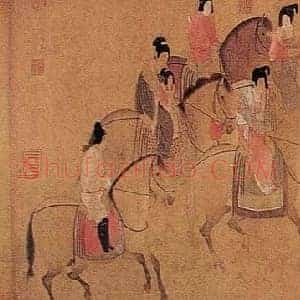 唐宫仕女图《中国十大名画之唐宫仕女图》唐代书画作品图片赏析