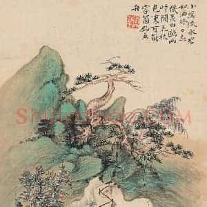 华嵒 《山水十二开》国画作品高清图片赏析