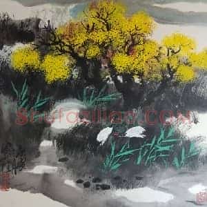 宋雨桂作品-鹤乡系列 共3幅 国画作品高清图片赏析