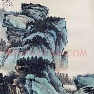 谢稚柳《高山松茂图》国画作品高清图片赏析