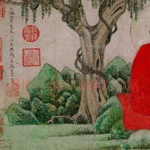 赵孟頫《赵孟頫红衣西域僧图》元代书画作品图片赏析
