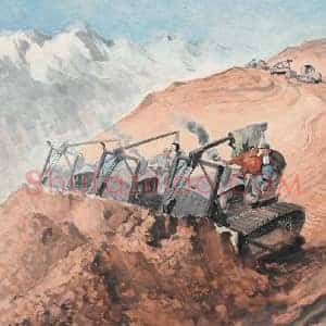 石鲁《石鲁移山图》现代书画作品图片赏析