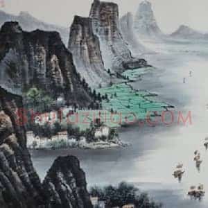 李可染《漓江山水甲天下》国画作品高清图片赏析