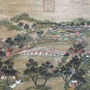 唐岱沈源《圆明园三景图》国画作品高清图片赏析