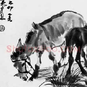 黄胄《黄胄画驴的情缘》现代书画作品图片赏析