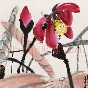 齐白石张大千《齐白石张大千荷花作品谁贵》现代书画作品图片赏析