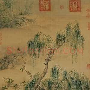 郎世宁《郎世宁八骏图》清代书画作品图片赏析