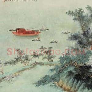 谢稚柳《谢稚柳南湖之春》现代书画作品图片赏析