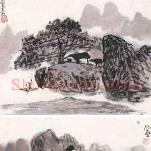 陈子庄《陈子庄山水画》现代书画作品图片赏析