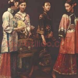 陈逸飞《陈逸飞俪人行能否续写亿元天价》当代书画作品图片赏析