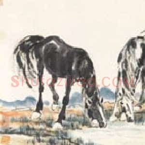 徐悲鸿《徐悲鸿的马拍卖价格》现代书画作品图片赏析