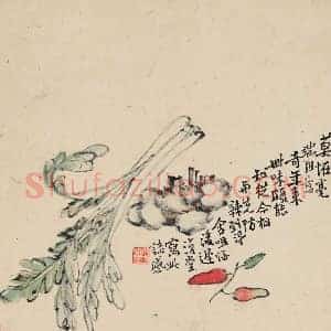 李鱓《李鱓花鸟册页》清代书画作品图片赏析