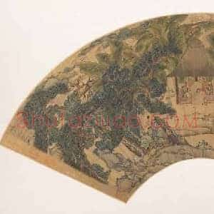 明代陈洪绶《林亭清话图》国画作品高清图片赏析