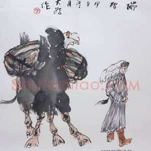 现任美协主席刘大为国画作品《瑞雪》国画作品高清图片赏析
